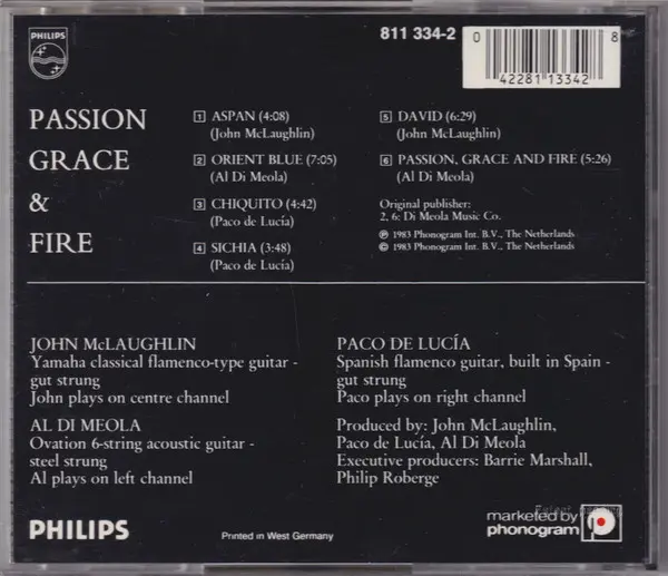 John McLaughlin, Al Di Meola, Paco De Lucía - Passion Grace & Fire-13