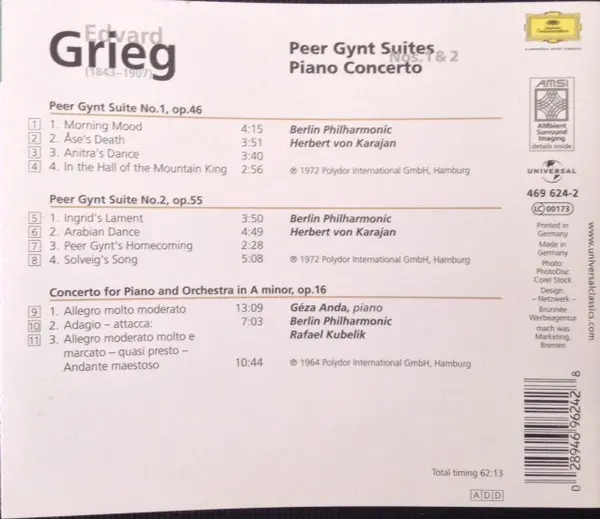 Edvard Grieg - Peer Gynt Suites Nos. 1 & 2 / Piano Concerto-1