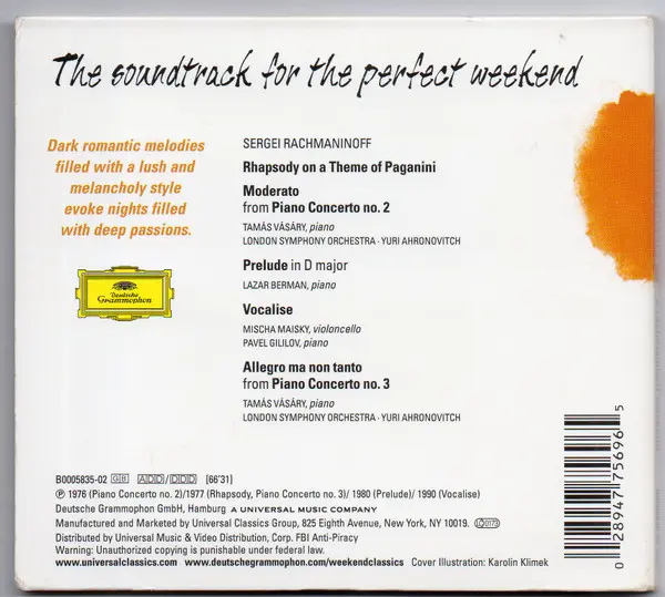 Sergei Vasilyevich Rachmaninoff - A Rachmaninoff Weekend-1
