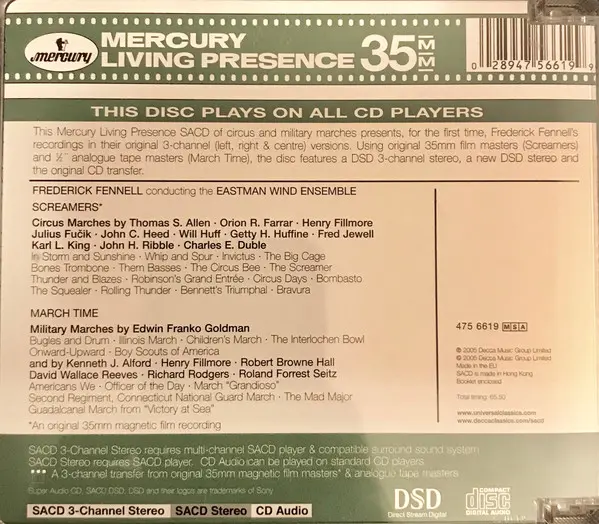 Frederick Fennell - Eastman Wind Ensemble - Screamers - Circus Marches / March Time-2