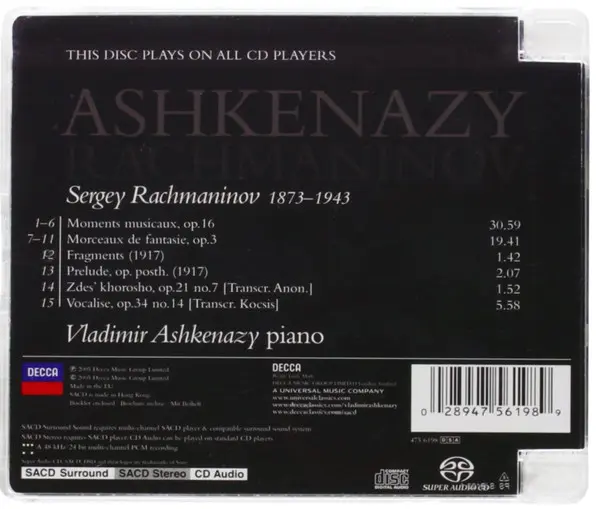 Sergei Vasilyevich Rachmaninoff, Vladimir Ashkenazy - Moments Musicaux-1