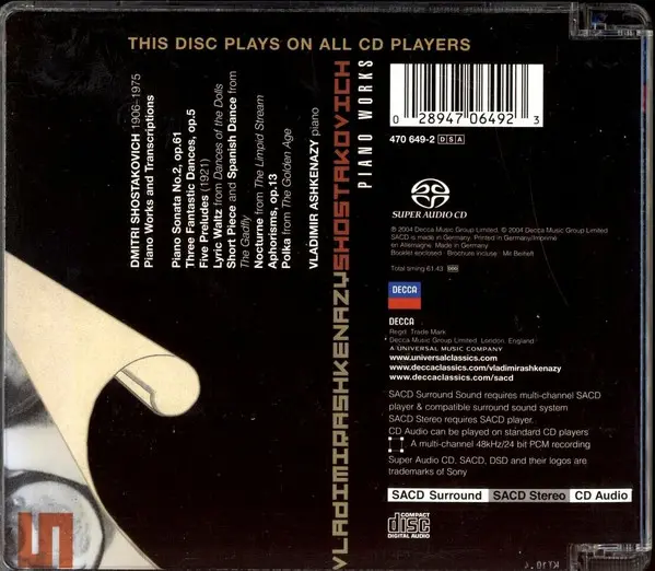Vladimir Ashkenazy, Dmitri Shostakovich - Piano Works-1