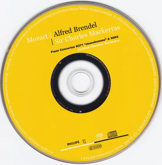 Wolfgang Amadeus Mozart, Alfred Brendel, Sir Charles Mackerras, Scottish Chamber Orchestra - Piano Concertos K271 "Jeunehomme" & K503-4