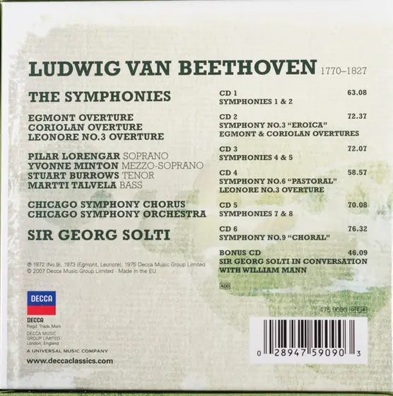 Ludwig van Beethoven - Chicago Symphony Orchestra, Georg Solti - The Symphonies-1