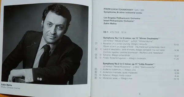Pyotr Ilyich Tchaikovsky, Los Angeles Philharmonic Orchestra, Zubin Mehta - The Symphonies / Capriccio Italien, 1812 Overture, Romeo And Juliet, Marche Slave, Sleeping Beauty And Nutcracker Suites-4