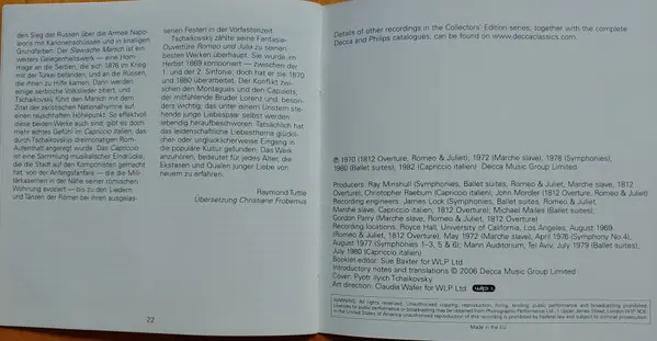 Pyotr Ilyich Tchaikovsky, Los Angeles Philharmonic Orchestra, Zubin Mehta - The Symphonies / Capriccio Italien, 1812 Overture, Romeo And Juliet, Marche Slave, Sleeping Beauty And Nutcracker Suites-14