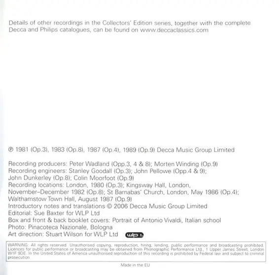 Antonio Vivaldi / The Academy Of Ancient Music, Christopher Hogwood - Concertos, Opp.3 ,4, 8 & 9: L'estro Armonico 🞄 La Stravaganza 🞄 Il Cimento Dell'armonia E Dell'invenzione 🞄 La Cetra-46