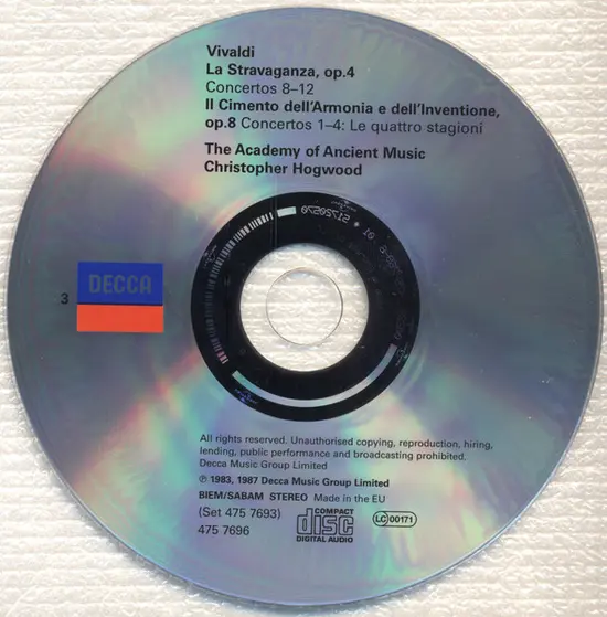 Antonio Vivaldi / The Academy Of Ancient Music, Christopher Hogwood - Concertos, Opp.3 ,4, 8 & 9: L'estro Armonico 🞄 La Stravaganza 🞄 Il Cimento Dell'armonia E Dell'invenzione 🞄 La Cetra-7