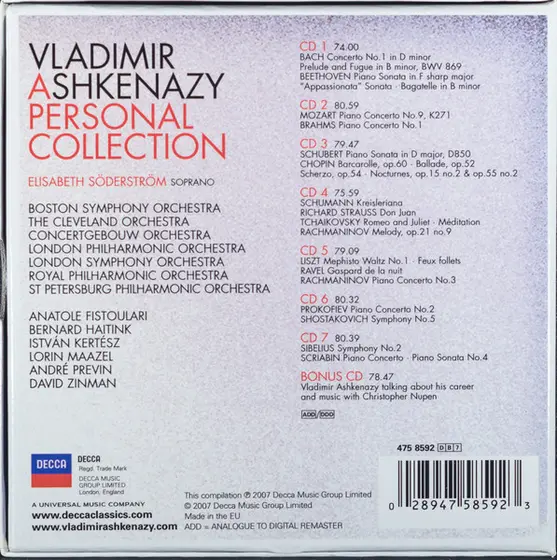 Vladimir Ashkenazy - A Personal Collection-1