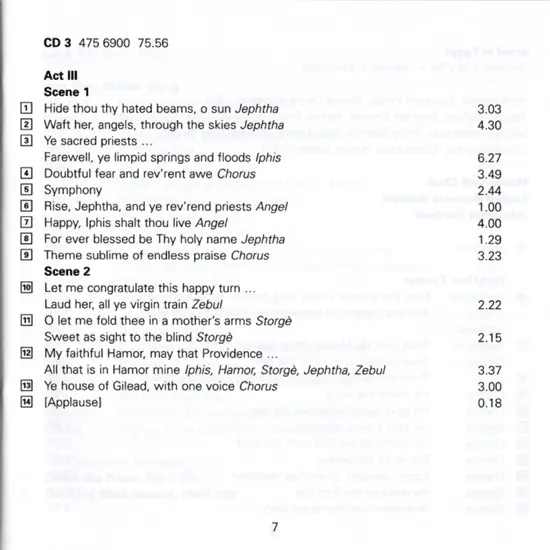 Georg Friedrich Händel - Nancy Argenta · Donna Brown · Lynne Dawson · Barbara Hendricks · Ruth Holton (2) · Anne Sofie Von Otter · Carolyn Watkinson · Michael Chance · Derek Lee Ragin · John Mark Ainsley · Neil Mackie (2) · Nigel Robson · Anthony Rolfe Jo - Israel In Egypt ・ Jephtha ・ Saul ・ Solomon-10