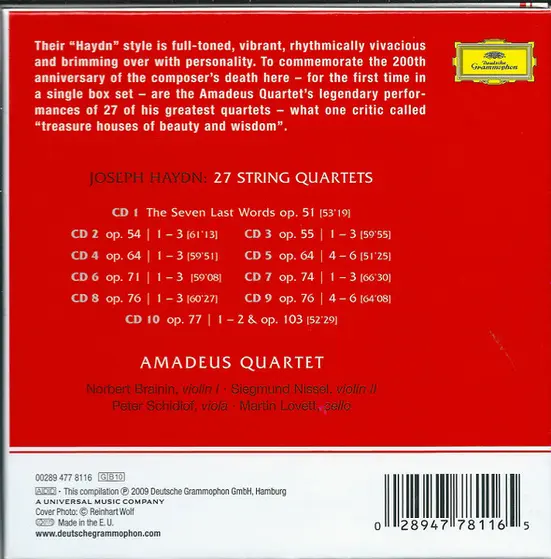 Joseph Haydn - Amadeus-Quartett - 27 String Quartets / Seven Last Words On The Cross-1
