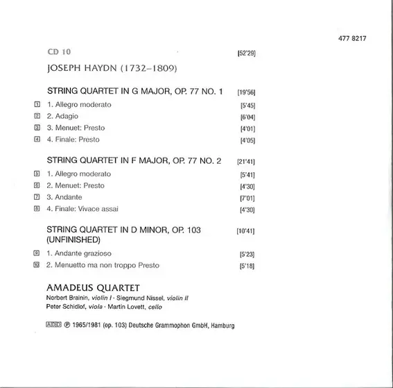 Joseph Haydn - Amadeus-Quartett - 27 String Quartets / Seven Last Words On The Cross-40
