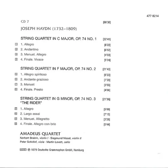 Joseph Haydn - Amadeus-Quartett - 27 String Quartets / Seven Last Words On The Cross-28