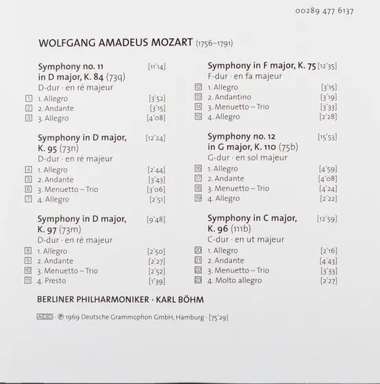 Karl Böhm, Wolfgang Amadeus Mozart, Berliner Philharmoniker - The Symphonies-14