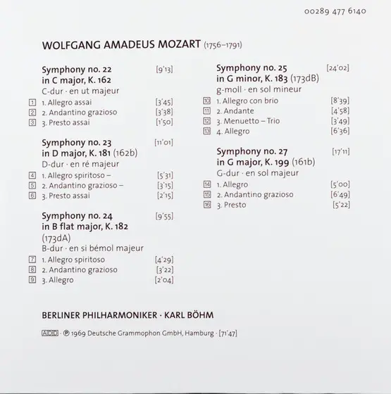 Karl Böhm, Wolfgang Amadeus Mozart, Berliner Philharmoniker - The Symphonies-17