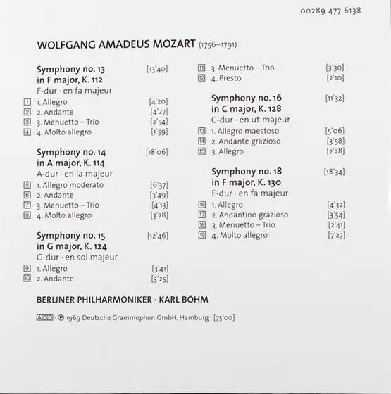 Karl Böhm, Wolfgang Amadeus Mozart, Berliner Philharmoniker - The Symphonies-15
