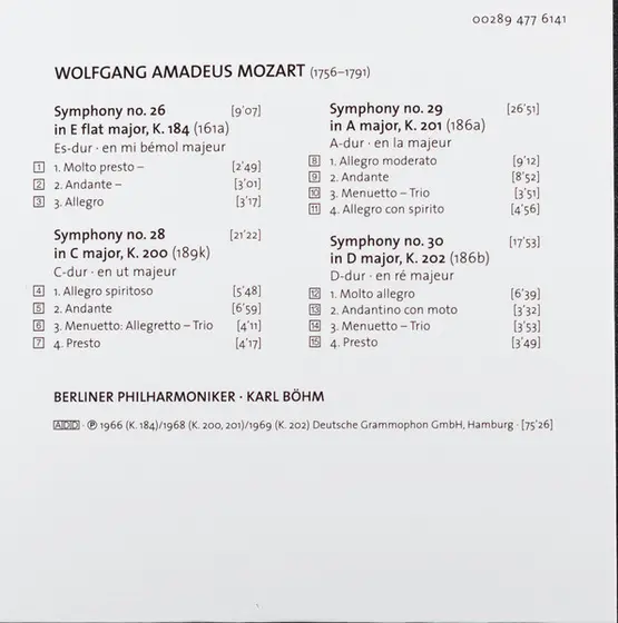 Karl Böhm, Wolfgang Amadeus Mozart, Berliner Philharmoniker - The Symphonies-18