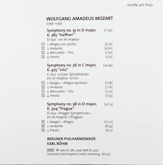 Karl Böhm, Wolfgang Amadeus Mozart, Berliner Philharmoniker - The Symphonies-20