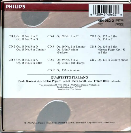 Ludwig van Beethoven, Quartetto Italiano - Complete String Quartets = Die Streichquartette - Les Quatuors À Cordes-1
