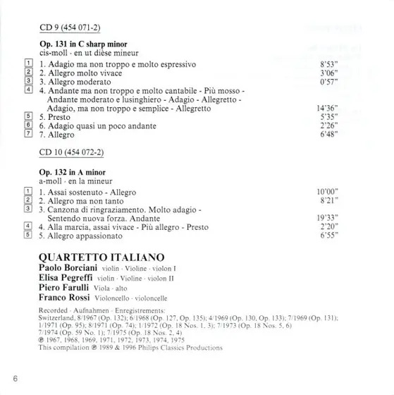 Ludwig van Beethoven, Quartetto Italiano - Complete String Quartets = Die Streichquartette - Les Quatuors À Cordes-10