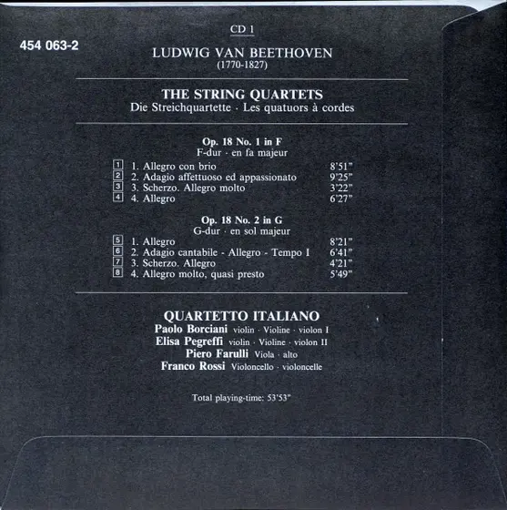 Ludwig van Beethoven, Quartetto Italiano - Complete String Quartets = Die Streichquartette - Les Quatuors À Cordes-3