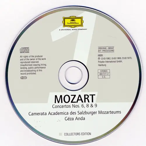 Wolfgang Amadeus Mozart, Camerata Academica Salzburg, Géza Anda - The Piano Concertos-1