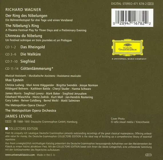 Richard Wagner / The Metropolitan Opera House Orchestra And Metropolitan Opera Chorus, James Levine (2) - Der Ring Des Nibelungen-1