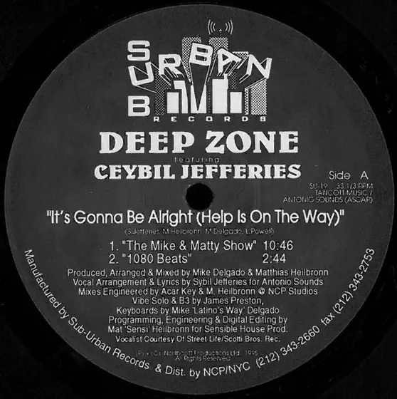 Deep Zone Featuring Ceybil Jefferies - It's Gonna Be Alright (Help Is On The Way)-0