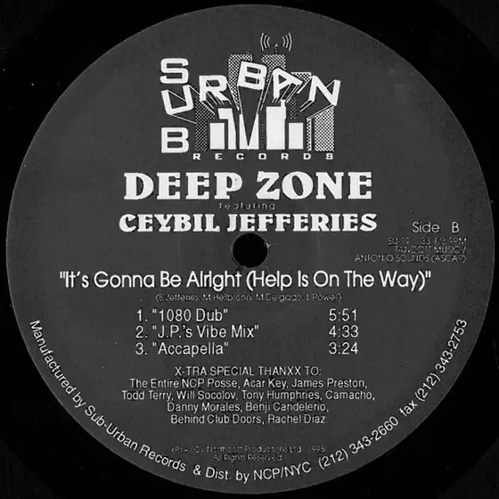 Deep Zone Featuring Ceybil Jefferies - It's Gonna Be Alright (Help Is On The Way)-1