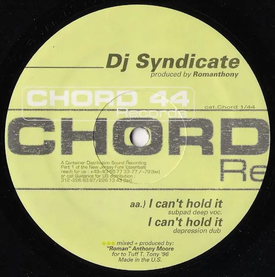 The DJ Syndicate Produced By Romanthony - I Can't Hold It-0
