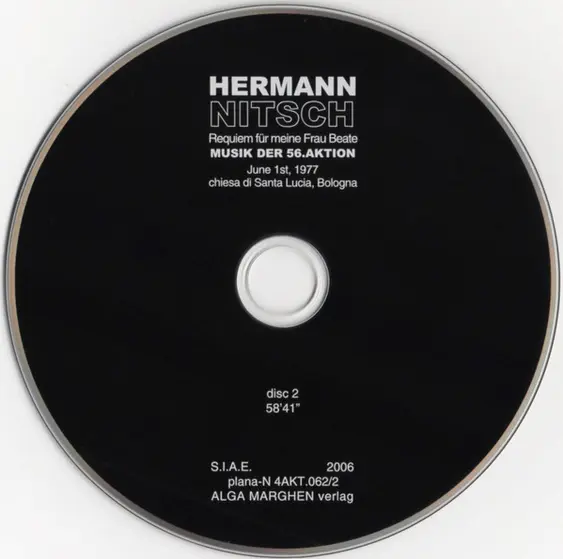 Hermann Nitsch - Requiem Für Meine Frau Beate: Musik Der 56.Aktion-4