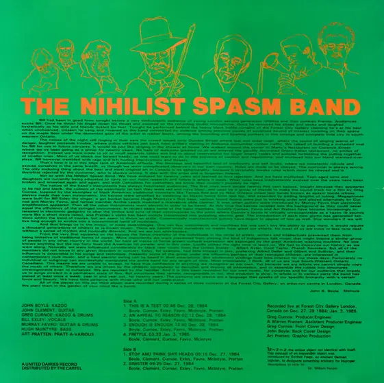 The Nihilist Spasm Band - ¬x~x=x-1