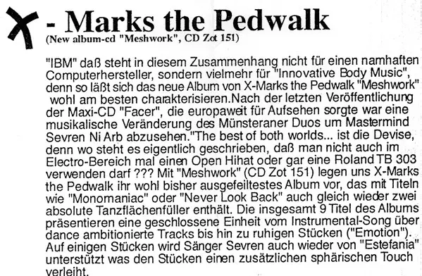 X-Marks The Pedwalk - Meshwork-1