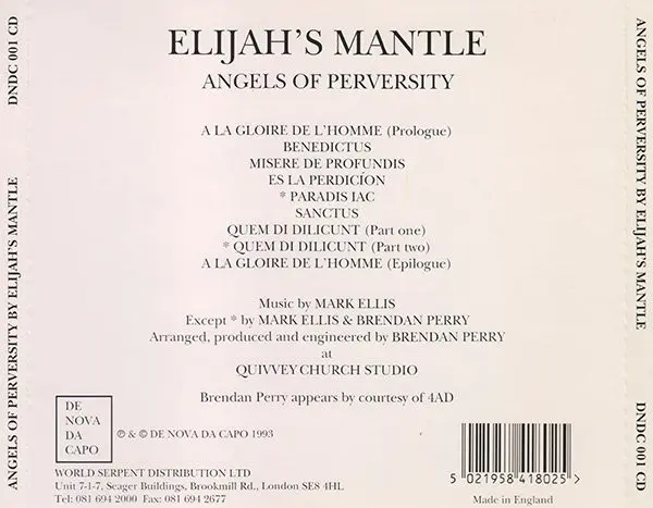 Elijah's Mantle - Angels Of Perversity-1