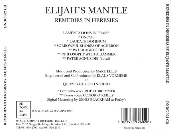 Elijah's Mantle - Remedies In Heresies-1