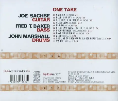 Joe Sachse, John Marshall, Fred T. Baker - One Take-1