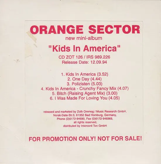 Orange Sector - Kids In America-0