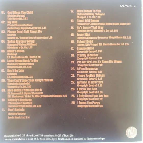 Billie Holiday - The Cream Of Billie Holiday-3