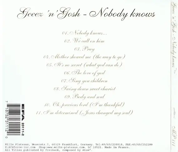 Geeez 'N' Gosh - Nobody Knows-1