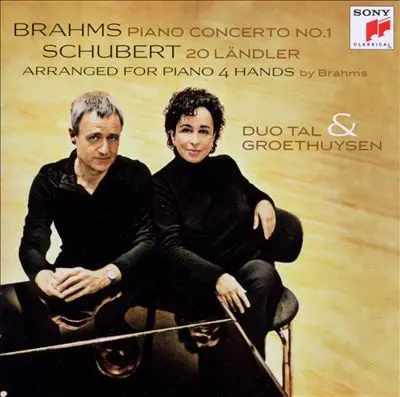 DUO TAL & GROETHUYSEN - Brahms, Schubert: Piano Concerto No.1, 20 Landler CD-0