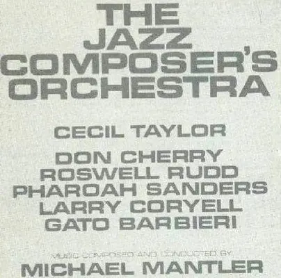 MICHAEL MANTLER - Jazz Composer's Orchestra Update CD-0