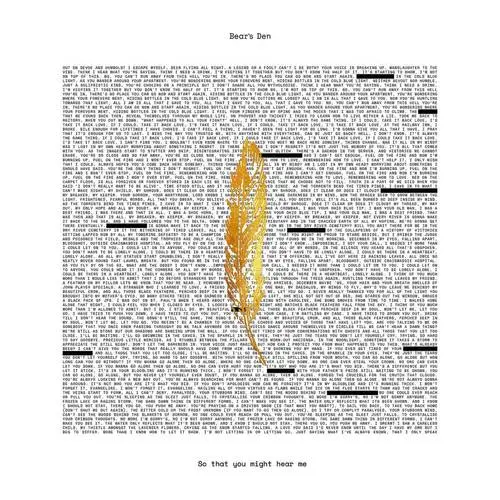 BEAR'S DEN - So That YOu Might Hear Me CD-0