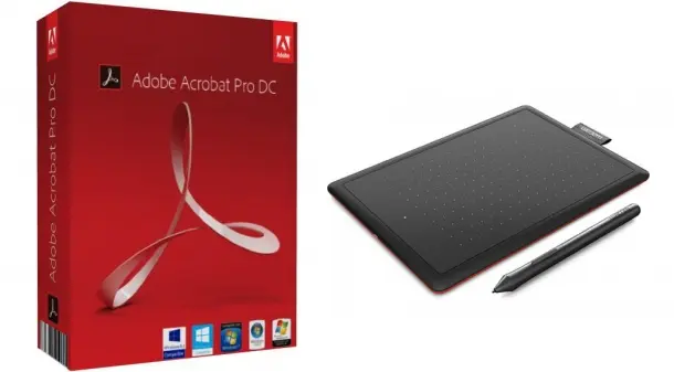 Adobe Acrobat Pro godišnji najam + One by Wacom Medium potpisni tablet-0