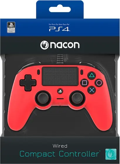 NACON PS4 WIRED COMPACT CONTROLLER RED-7