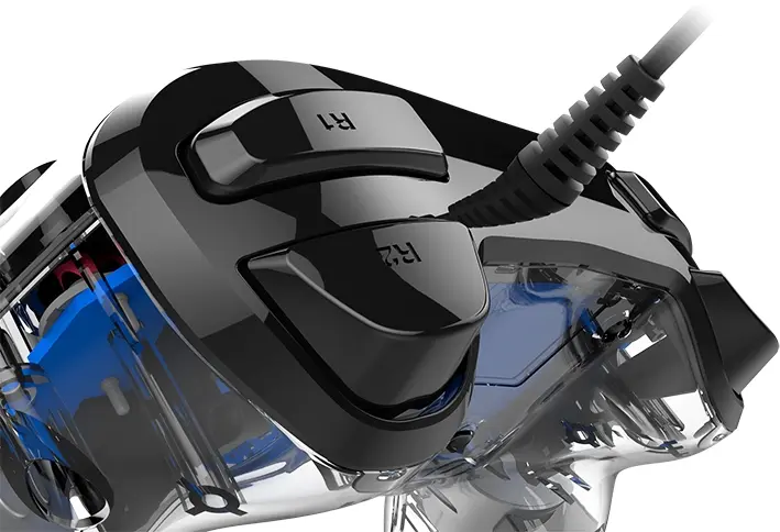 NACON PS4 TRANSPARENTEN ŽIČNI IGRALNI PLOŠČEK, MODER-6