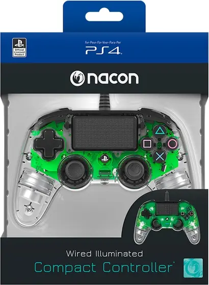 NACON PS4 WIRED ILLUMINATED COMPACT CONTROLLER GREEN-9