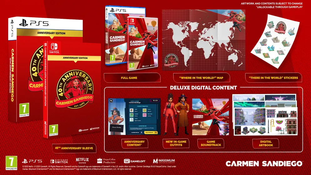 Carmen Sandiego 40th Anniversary Edition (Playstation 5)-1