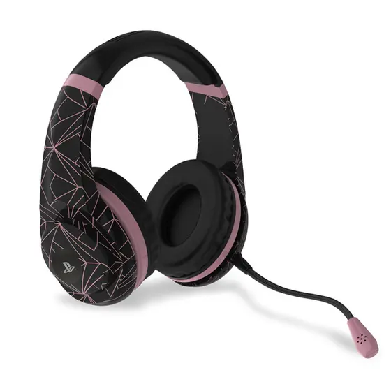 4GAMERS PS4 STEREO GAMING HEADSET ROSE GOLD EDITION - ABSTRACT BLACK-1