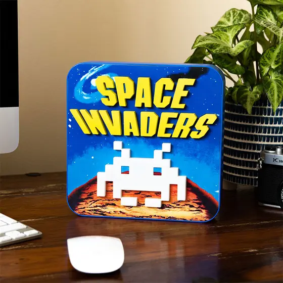 NUMSKULL SPACE INVADERS 3D LAMP-0