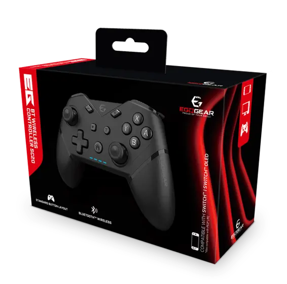 EGOGEAR SC20 WIRELESS CONTROLLER BLACK SWITCH, PC, PS3-3